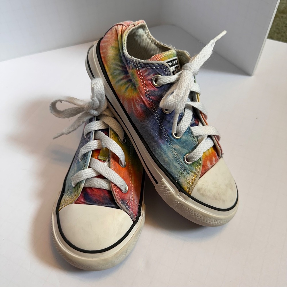 Converse Chuck Taylor Kids All Star Multicolor Tie-Dye Sneakers Youth Size 10